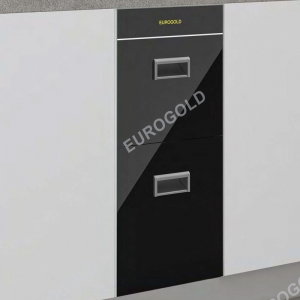 Thùng gạo mặt gương 2 tầng màu đen B322 – Eurogold